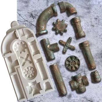 

Rusty Pipes Mould Silicone Mold Fondant Cake Decorating Tool Gumpaste Sugarcraft Chocolate Forms Bakeware Tools