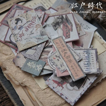 

43Pcs/Pack Vintage Japanese The Edo Era Sticker DIY Craft Scrapbooking Album Junk Journal Decorative Stickers
