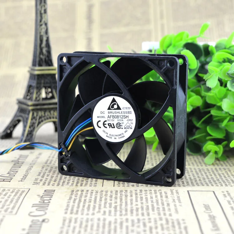 Delta Afb0812sh 8025 12v 0.51a Large Air Volume Double Ball Fan PWM | Компьютеры и офис