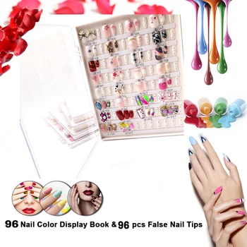 

Professional Model Nail Gel Polish Color Display Box Book Dedicated 96 Color Card Chart Painting Manicure Nail Art Tools