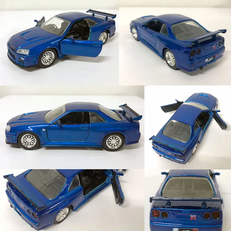JADA 1/32 Scale Nissan Skyline GTR R34 Diecast Metal Car Model Toy For Children,Gift,Collection JADA 1/32 Scale Nissan Skyline GTR R34 Diecast Metal Car Model Toy For Children,Gift,Collection