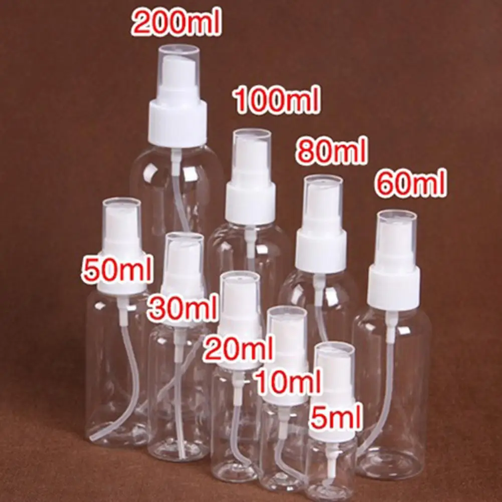 5PCS Portable Thin Vials Travel Transparent Plastic Mini Empty Cosmetic Sample Spray Bottle Atomizer Dispense Liquids Container perfume atomizer,perfume spray bottle,plastic storage bottle