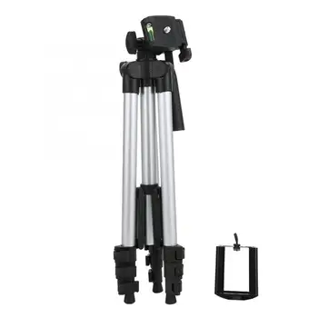 

3110 Aluminium Alloy Silver Portable 1/4 Inch Screw Multifunction Mobile Phone Live Tripod