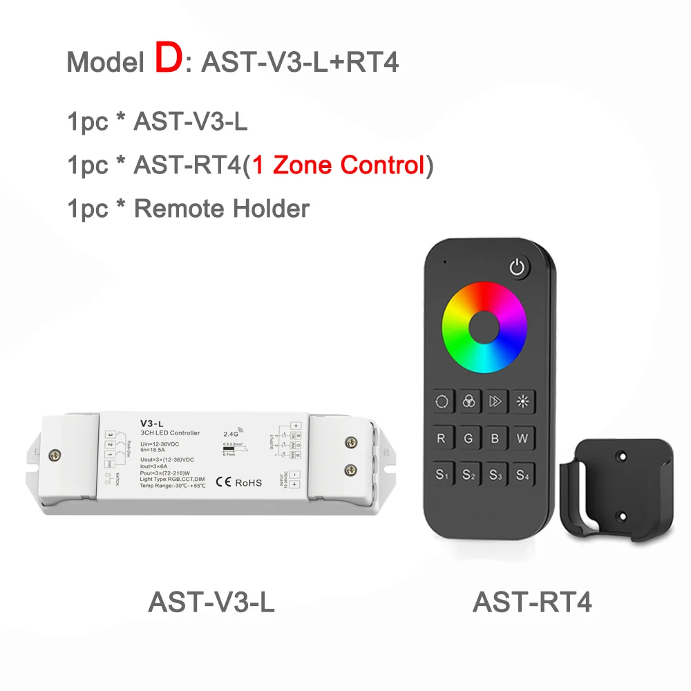 Model D 12 В Wifi RGB светодиодный контроллер 24 в 36 В DC RF 2,4G беспроводной пульт дистанционного управления умный Wifi контроллер для одноцветной CCT RGB светодиодной ленты - Цвет: Model D