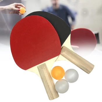 

Outdoor Sports Equipment Table Tennis Set Beginners Durable 3 Balls 2 Rackets Home Exercise School Lightweight Powerful Students
