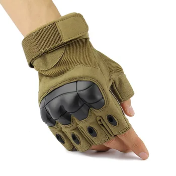 

Outdoor Tactics Military Shell Half Finger Gloves Paintball Shooting Airsoft Combat Anti-Skid Rubber Knuckle Tactical Gloves Dro