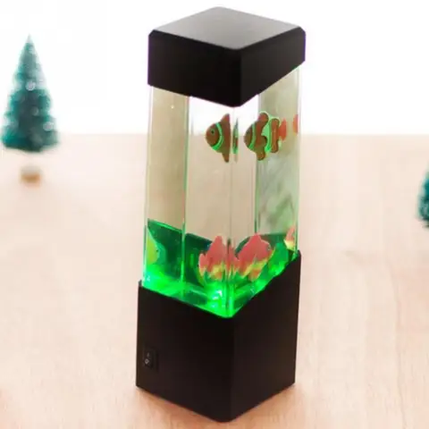 Lamp LED Bedside Night Light Color Changing Jellyfish Tank Aquarium Led Lamp Relaxing Mood Lights Lava Lamp Kids Gifts