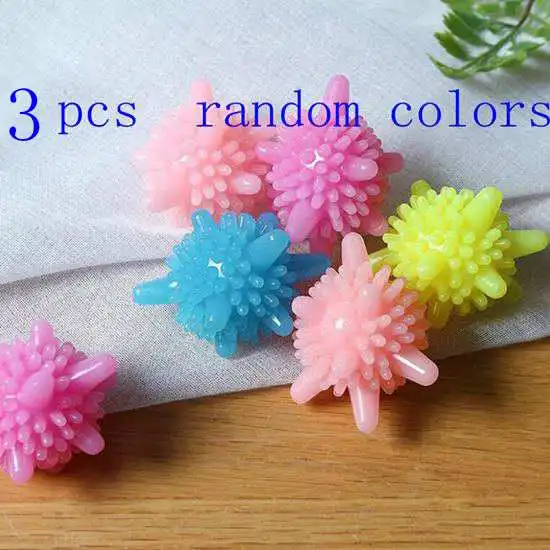3 pcs random colors Волшебный шарик для стирки, Ловец шерсти для домашних животных, для мытья машинных шариков, Ловец ворса, для вспенивания шерсти и хлопка, для удаления шерсти - Цвет: 3 pcs random colors