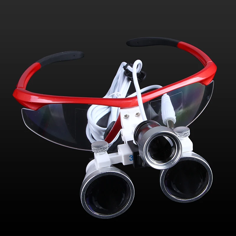  3.5X Magnification Binocular Dental Loupe Surgery Surgical Magnifier with Headlight LED Light Medic - 4000602158684