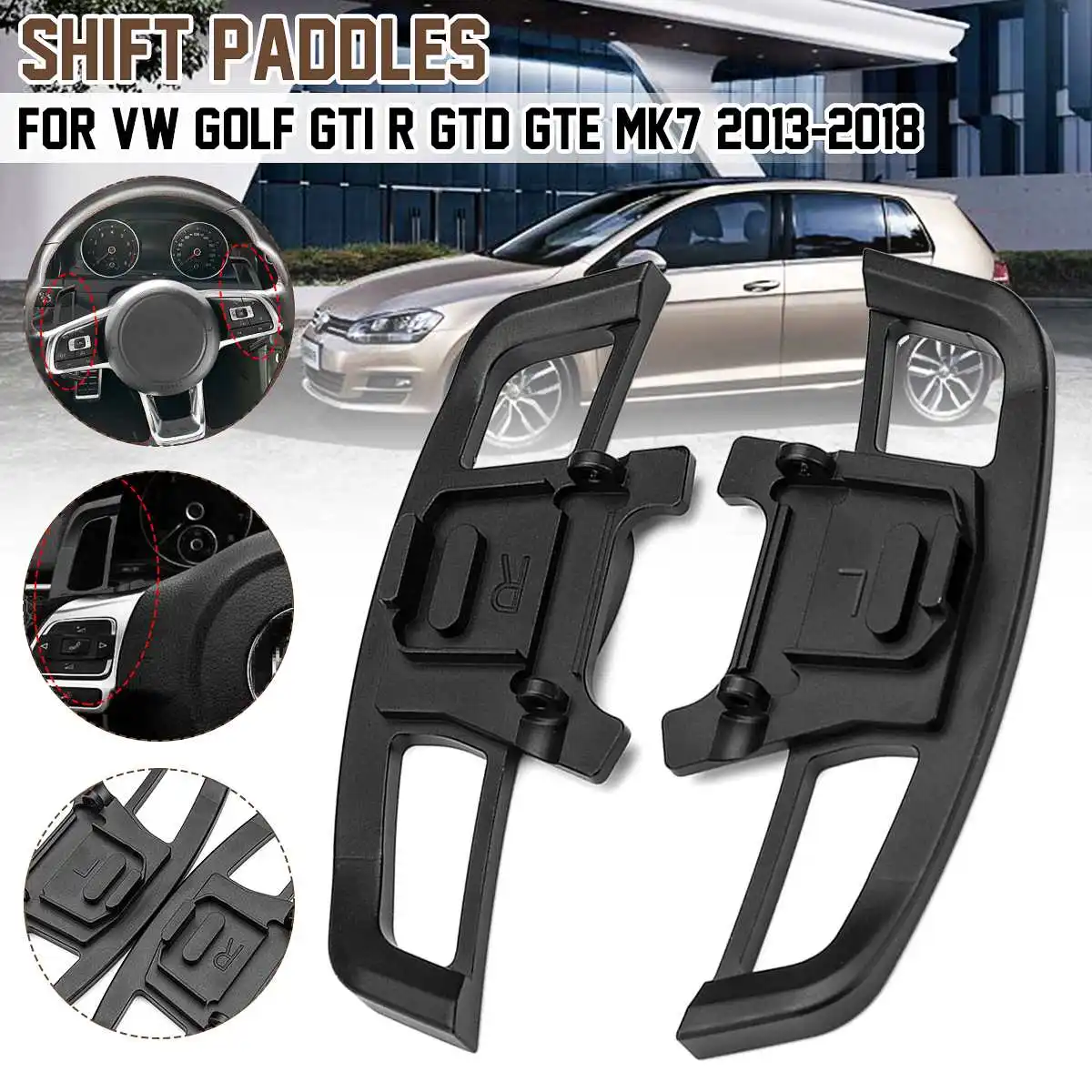 2X Расширенный рычаг переключения руля для VW GOLF GTI R GTD GTE MK7 7 POLO Scirocco 2014 2015 2016 2017