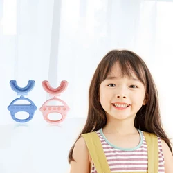 Cartoon Spaceship Baby Toothbrush Silicone U Shape Toddle Teething Ring Safe Child Oral Care Cleaning Tool for Children 6-12Year