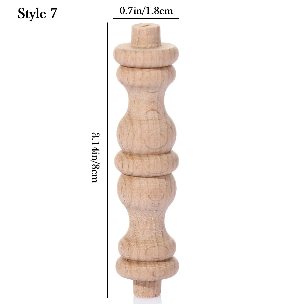 Vintage European-Style Solid Wood Carved Furniture Legs - Decorative Home Accents