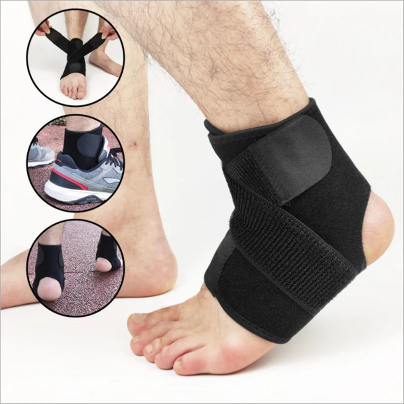 1 soporte de tobillo de seguridad gimnasio Running negro pie vendaje elástico tobillo Brace Band Guard Sport Deportivas| Tobillera| - AliExpress