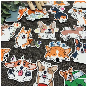 

30pcs Hand drawing Kawaii Planner Pet Dog Stickers corgis custom bullet journal scrapbooking autocollant sticker pack supplies