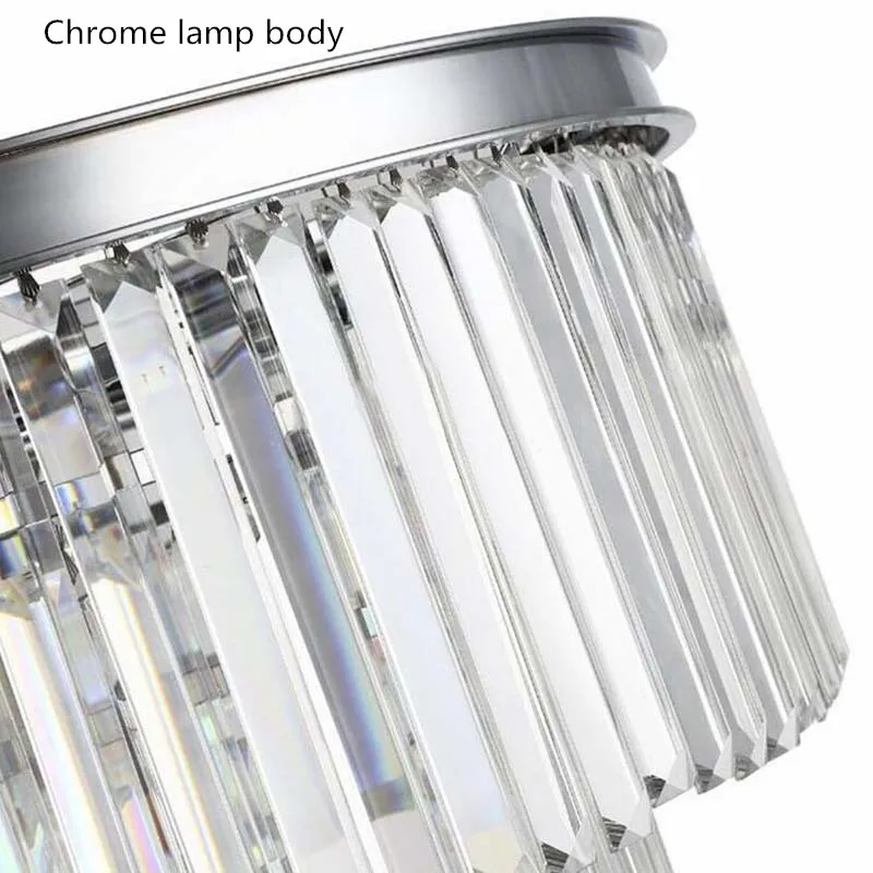 Manggic современный винтажный Хрустальный потолочный встраиваемый потолочный светильник для украшения дома и отеля - Цвет корпуса: Chrome lamp body