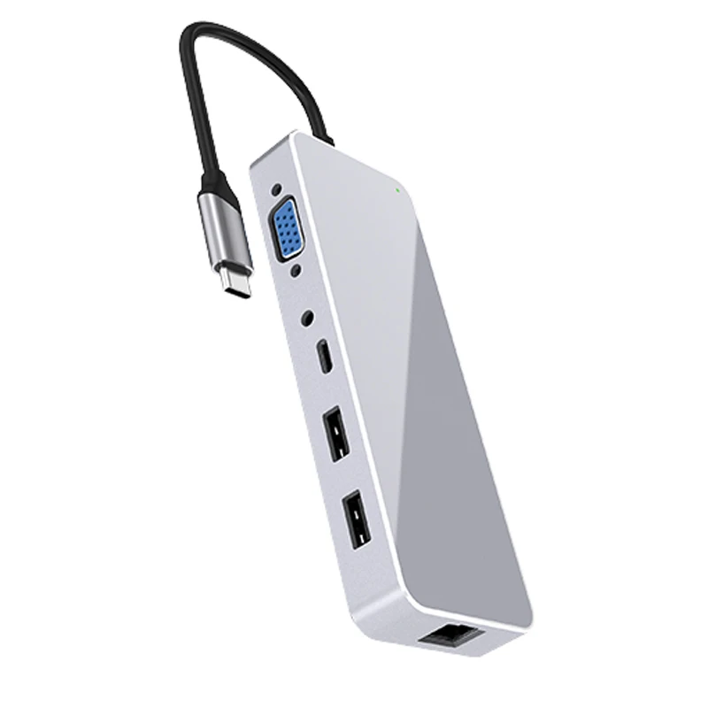 Type-c концентратор USB 3.5AUX аудио порт низкая температура 11 в 1 10 в 1 ноутбук док-станция usb-хаб для окна, Android, MACOS HUB