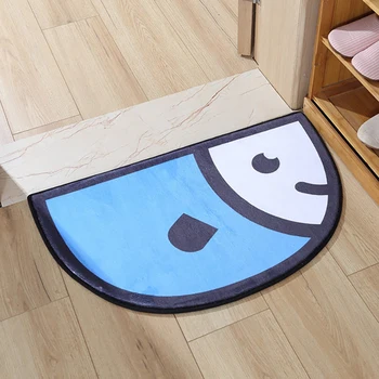 

Cartoon Floor Mat Semi-circular Door Mat Cut Entrance Carpets Animal Printed Anti-slip Absorbent Mats For Kitchen Bedroom Carpet