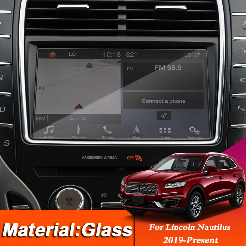 

8inch Car Styling GPS Navigation Screen Glass Dashboard Film For Lincoln Nautilus 2019-Present Interior Sticker Accessories