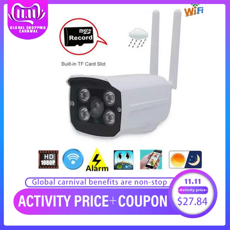 1080 P HD Беспроводной CCTV IP Камера Мини Пуля WI-FI IRCUT Камера уличная Водонепроницаемая видеонаблюдения 2.0MP Камера yoosee App