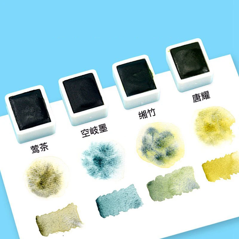 Layered Color Watercolor Pigment Water Color Paint Half Pan for Painting Drawing Art Suppliers Aquarel Acuarelas
