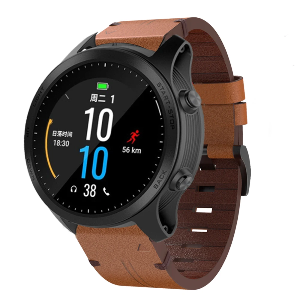 Кожаный ремешок для часов Ремешок для Garmin Forerunner 945 935/S60/Quatix 5 Смарт-часы браслет быстросъемный ремешок Correa