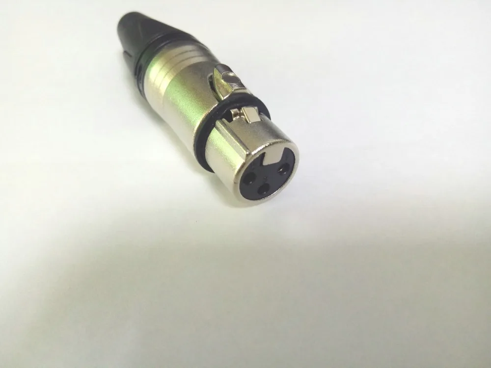 500 шт. XLR 3-контактный серебро переходник с внутренней резьбой кабель