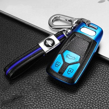

TPU Leather Car Key Case Cover Shell For Audi A4 New A4L A5 A6L S4 S5 S7 B9 8W Q7 4M Q5 TT TTS RS Coupe Roadster 2017 2018