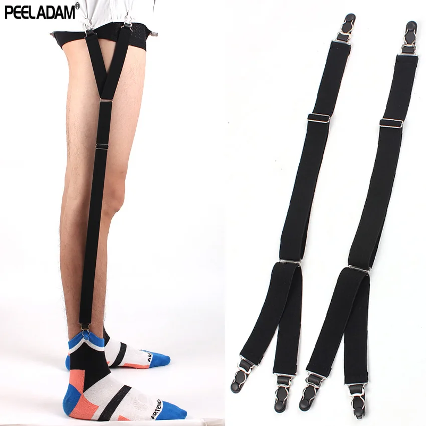 

Elastic Men Braces for Shirt Holder Tirantes Adjustable Socks Fastener Garters Gourd Buckle Design Shirt Stays Garter Suspenders