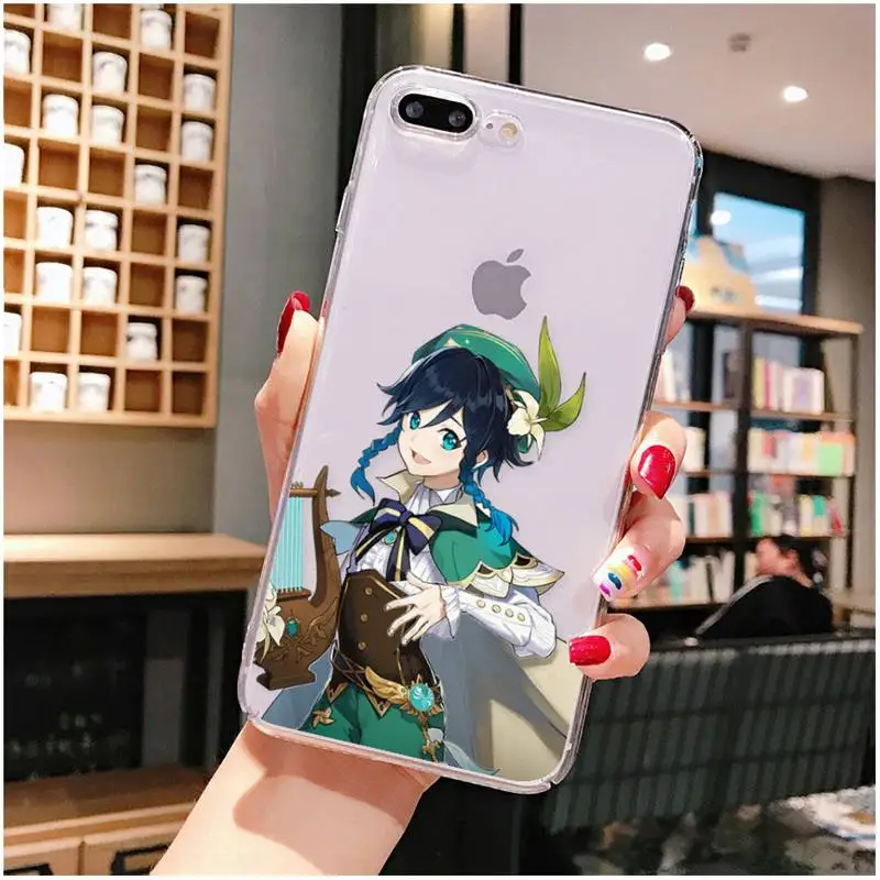 mous phone case YNDFCNB Genshin Tác Động Ốp Lưng Điện Thoại Cho iPhone X XS MAX 6 6S 7 7Plus 8 8Plus 5 5 5S SE 2020 XR 11 11pro Max Trong Suốt Funda Bao otterbox symmetry