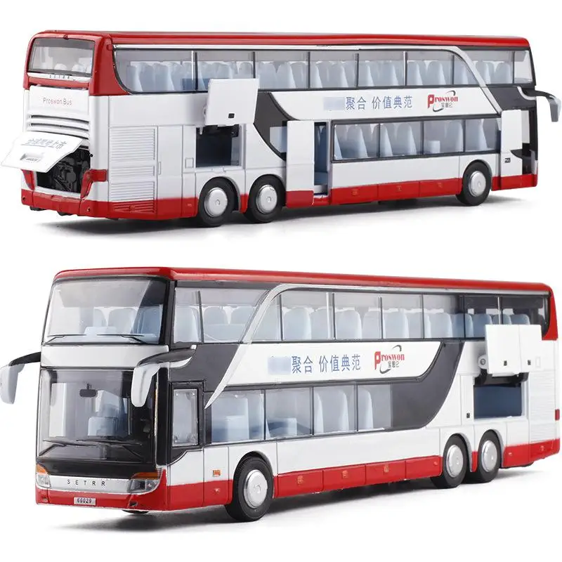 Details about   Bus Model 1:32 Alloy Pull Back Bus Model,high Imitation Double Sightseei 
