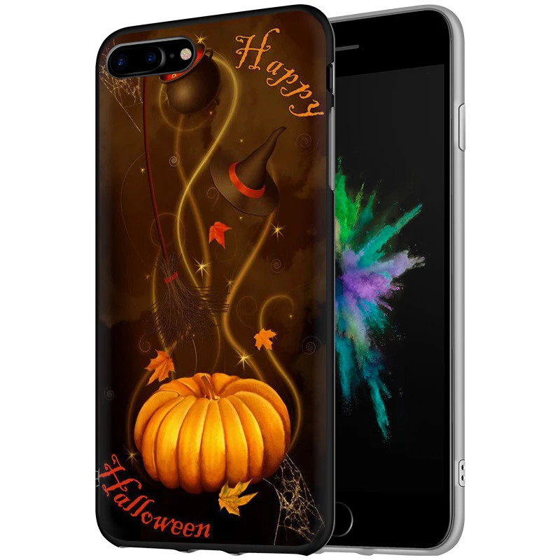 EWAU для тыквы хэллоуин силиконовый чехол для телефона iPhone 5 5S SE 6 6s 7 8 plus X XR XS Max