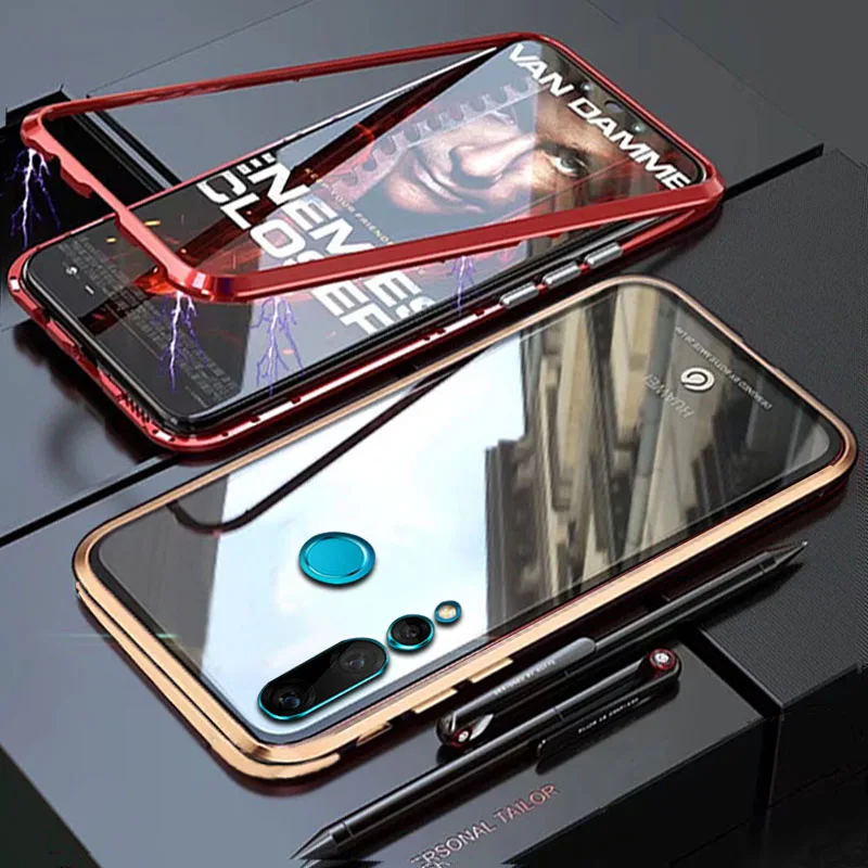 Чехол YonLinTan Coque для huawei Nova 4 4e Nova4 Nova4e Металлическая магнитная рамка для адсорбции из закаленного стекла