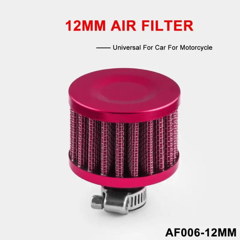 12mm Car Motorcycle Air Filter Cold Intake Crank Case Turbo Vent Cover Mini Breather Filters Modification Universal Part | Автомобили и