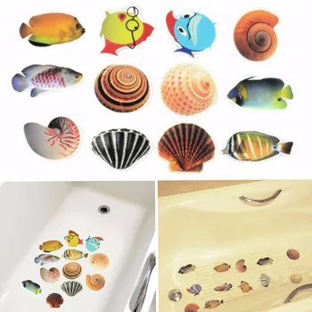 

6Pcs Anti Slip Bathtub Sticker Bath Mat Set Randomly Type Non-Slip Cartoon Bathtub Tape Bathroom Decal Wall Sticker For Surfaces
