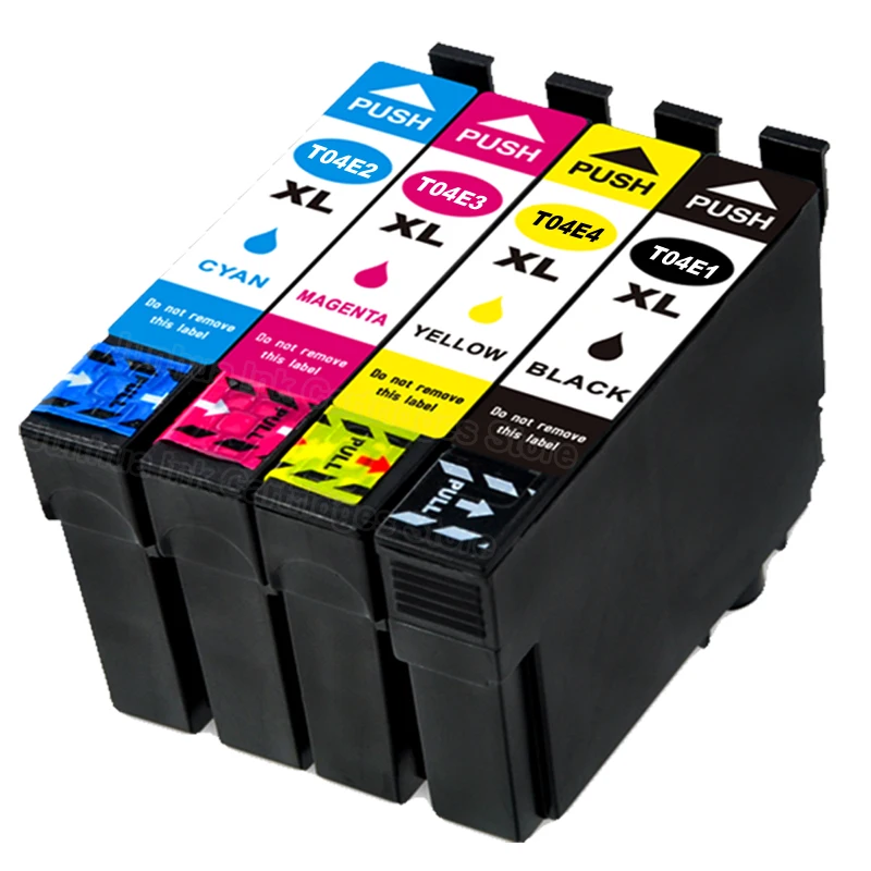 4 pac (1B + 1C 1M 1Y) совместимый чернильный картридж T04E для Epson Expression Home XP-2101 4101 WF-2831 2851 |