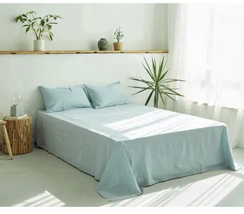 

Flatd sheet Home bedding soft knitted solid bed sheet 1.5m 1.8m bed flat sheet