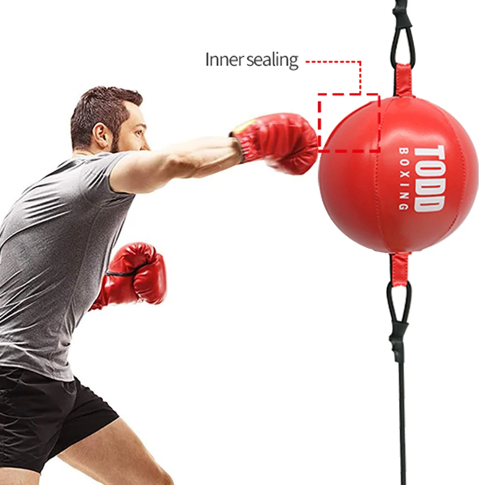 Double End Punching Ball Bag Set Hanging Boxing Reflex Ball for MMA Muay Thai Speed Agility Training Fitness Sports Equipment