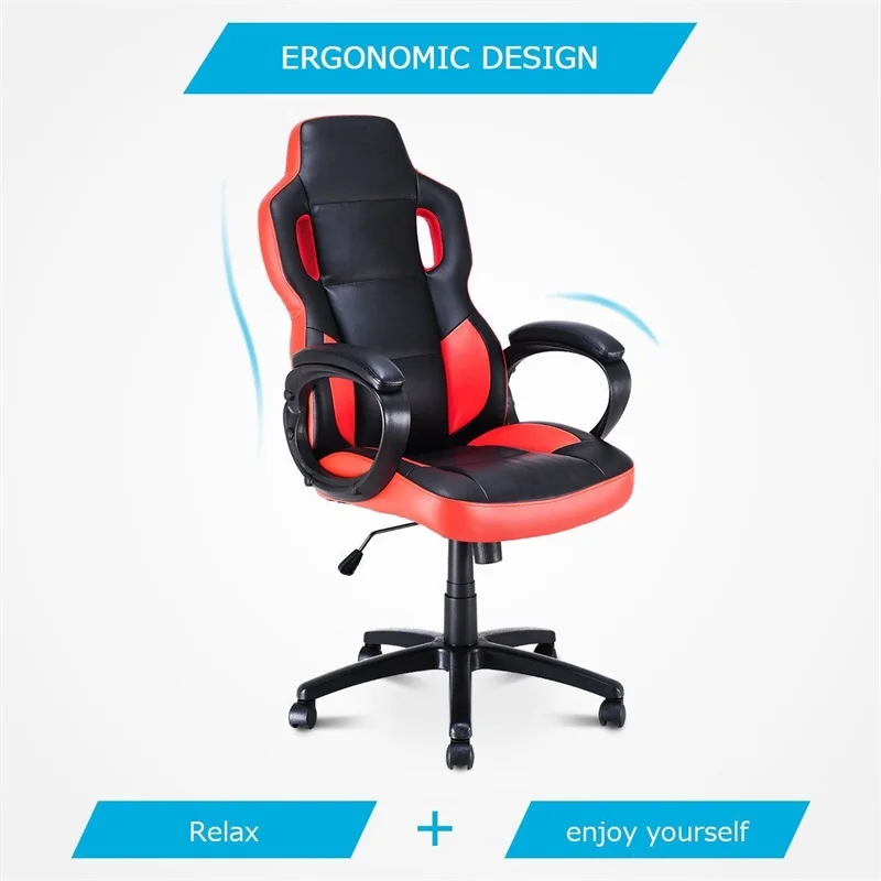 Executive Office Chair Racing Style Swivel Computer Gaming Chair High Quality Office Working PU Bre