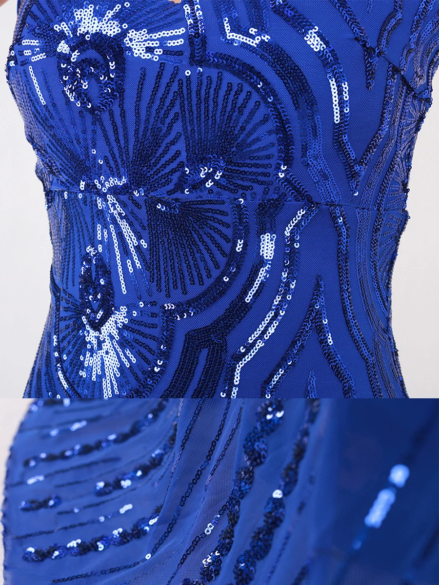 Evening Dressses Sexy V-neck Sleeveless Women Party Dress Backless Sequins Robe De Soiree Floor Length Evening Gown C163