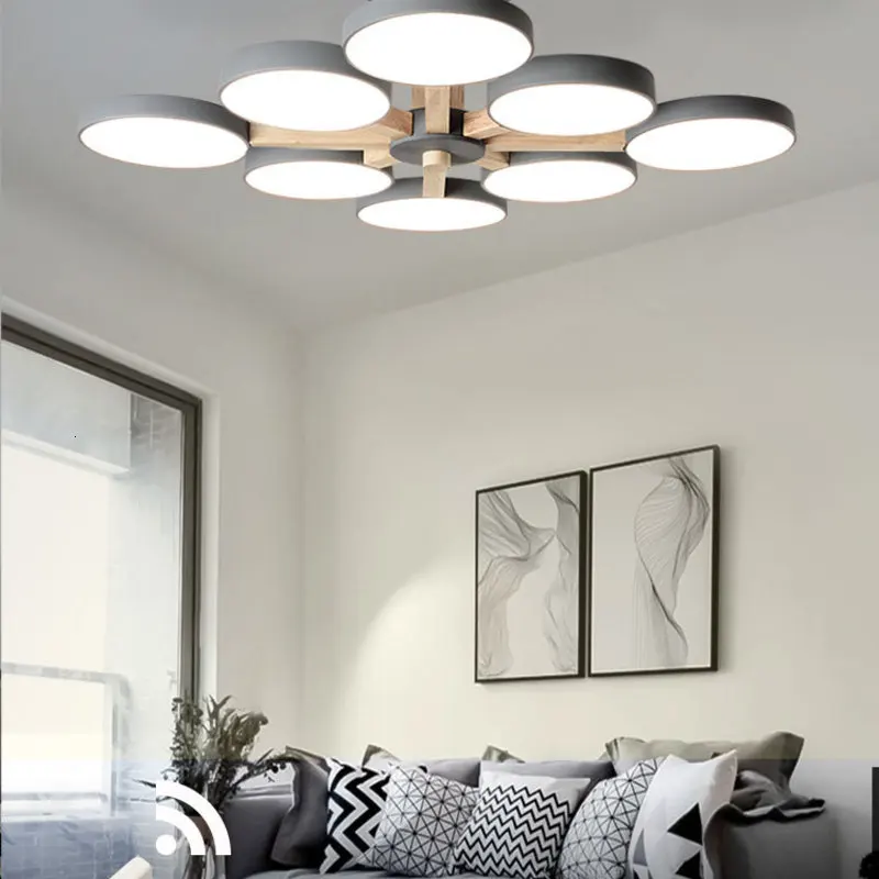 Art Spider ceiling lights Nordic Vintage Loft wood ceiling lights for living room retro E27 Bulb Light Modern Home Lighting