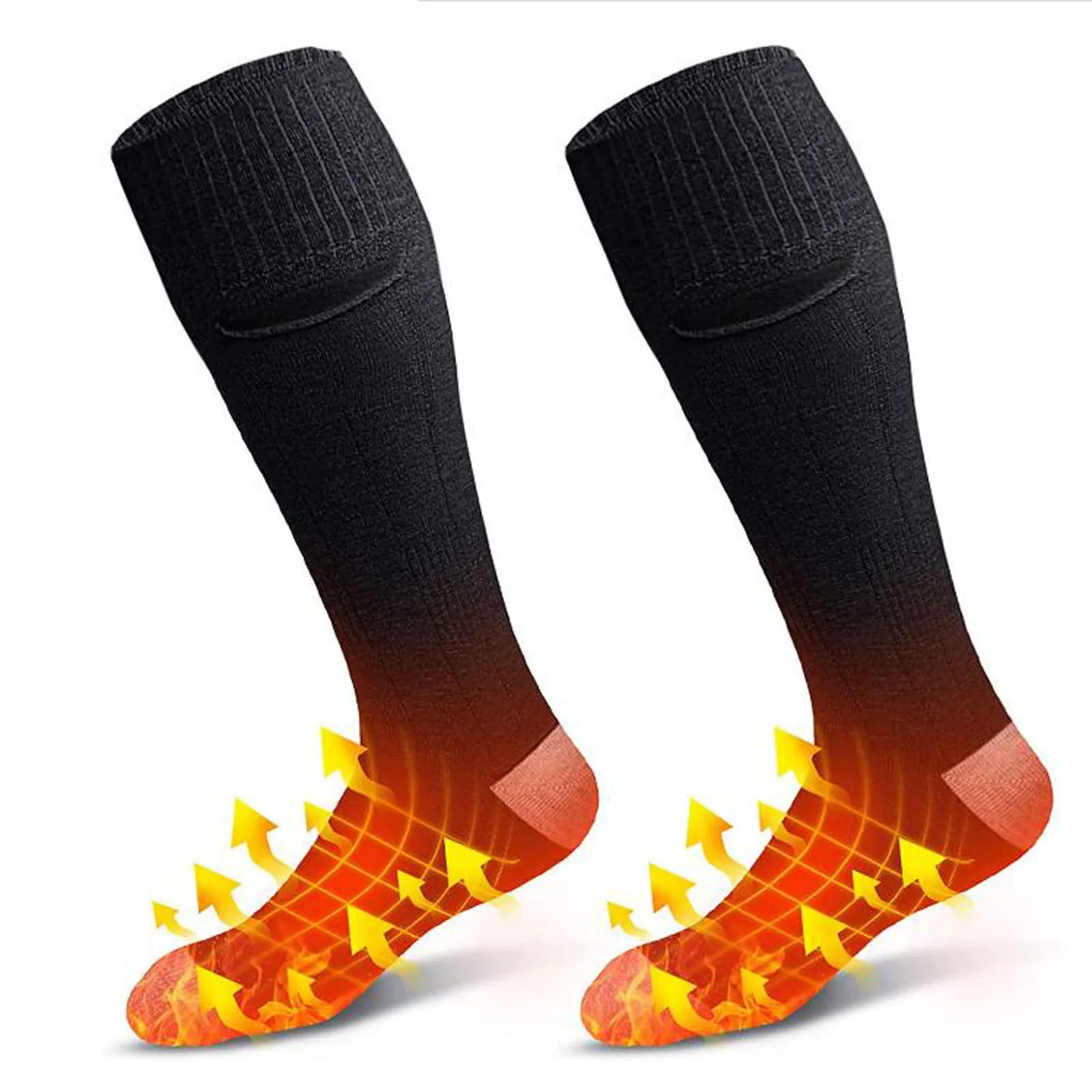 Calcetines térmicos eléctricos de invierno para hombre y mujer, medias de motociclismo para hombre y mujer