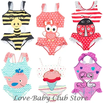 

Summer Kids Toddlers Baby Girls Swimwear One-Pieces Swimsuit Bathing Suit Children Beach Wear Animal Cartoon Princess Fairy