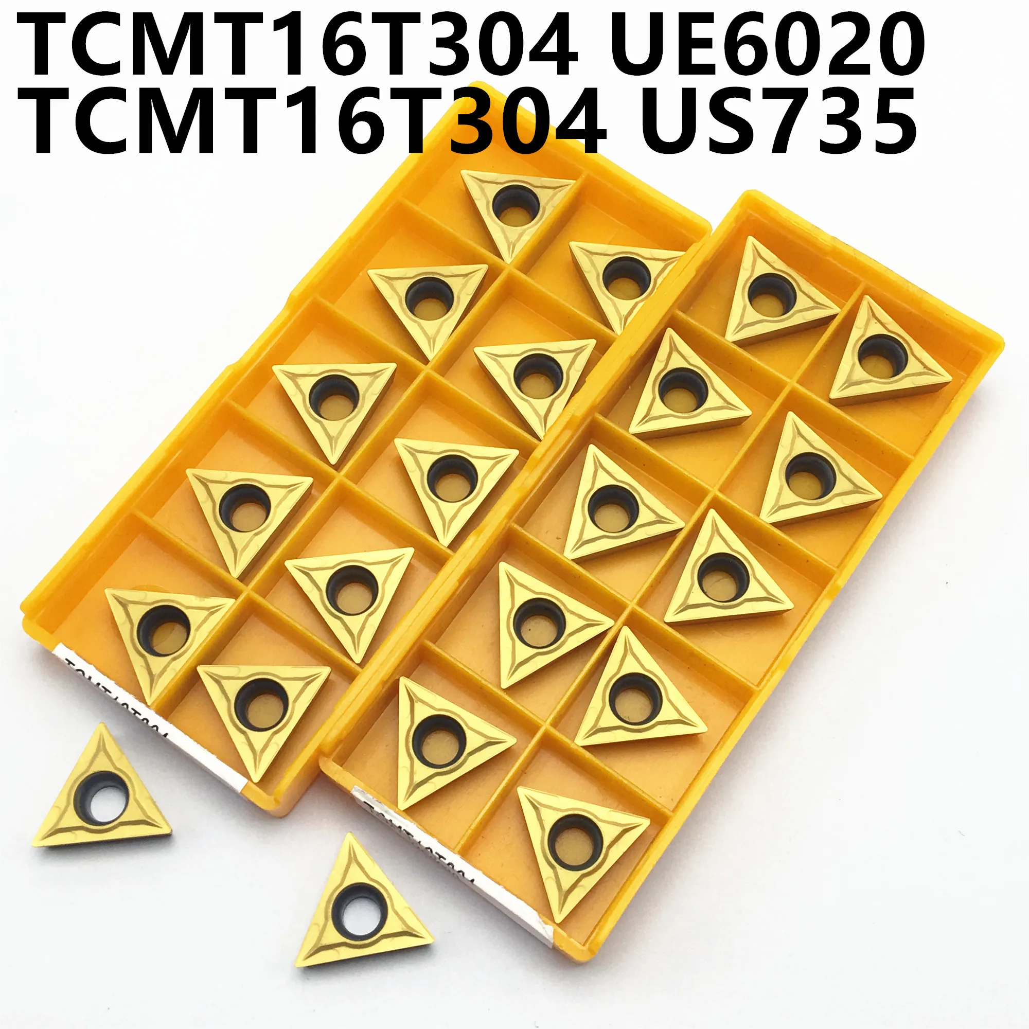 

Carbide TCMT16T304 UE6020/US735 External turning blade High quality TCMT 16T304 lathe tool Carbide turning blade cutting tool