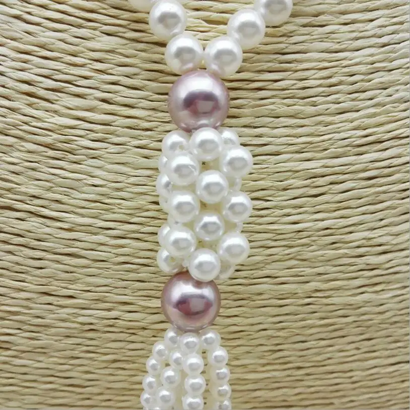 New 924+Round shell pearl sweater chain necklace wholesale fashion all-match female temperament