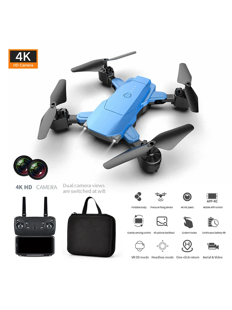 K2 Dual Camera Quadcopter Long-endurance Altitude Hold HD 4K Aerial Photography Folding Drone Remote Control Aircraft