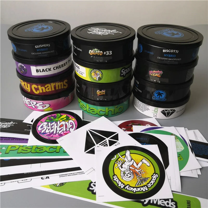 Self Seal Storage Tin Can, Pressitin Cans with Ring Lid and Label, Side