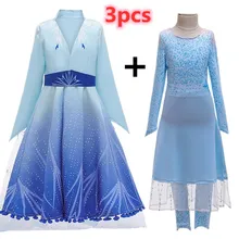 Платье принцессы Анны и Эльзы для костюмированной вечеринки; причудливые платья для девочек; Рождественский карнавальный костюм; платья для маленьких девочек