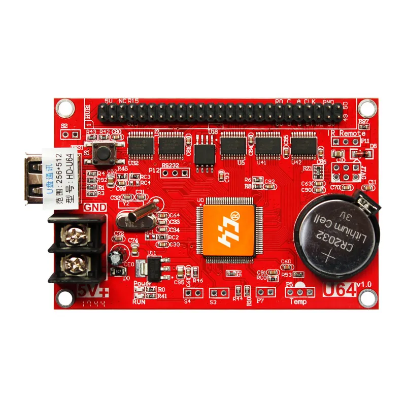 Huidu HD-U64 HD U64 контроллер резервного заряда с led-дисплеем с одинарными и двойной цвет P6 P10 светодиодный знак модуль управления карта u-диск, чтобы изменить huidu HD U64
