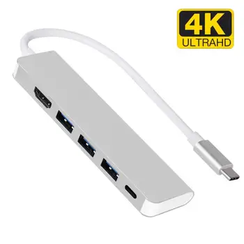 

USB-C Male to USB 3.0 4K HD HDMI Hub 5Gbp/s High Speed Connector for Dell