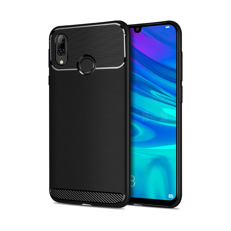 Классный Силиконовый ТПУ чехол для телефона Huawei P Smart 2019 мягкий из углеродного